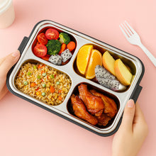 4 Compartment Insulated Lunch Box Stainless Steel |Tiffin Box for Boys, Girls, School & Office Men for Microwave & Dishwasher & Freezer Safe Adult Children Food Container (1 Pc)