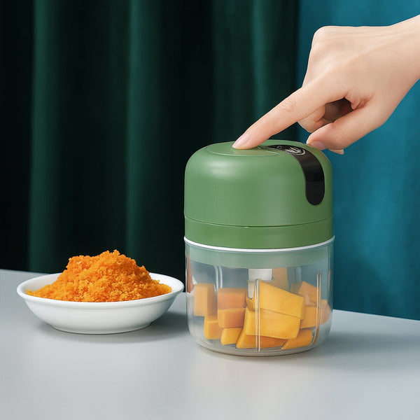 Wireless USB Rechargeable Mini Electric Garlic Machine / Chopper 3 Blades (250Ml)